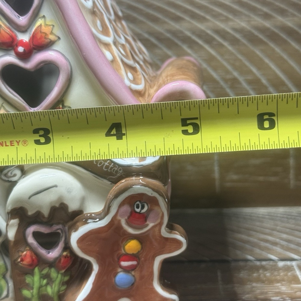 2009 Blue Sky Heather Goldminc Gingerbread Cottage/House Candle Holder Christmas - Picture 13 of 14